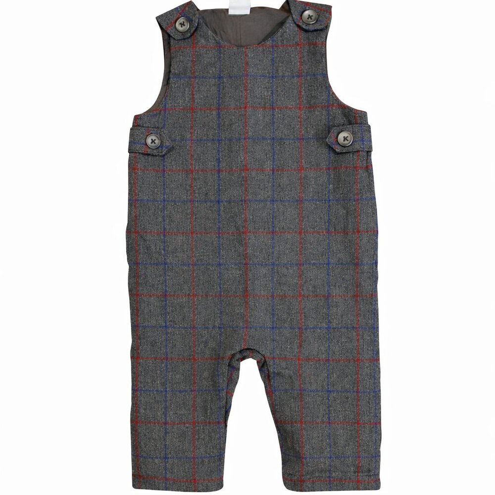 Janie and Jack Plaid Cotton Baby Romper 0-3 Months